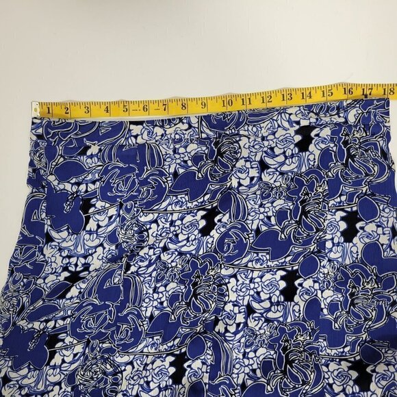 Lane Bryant Women's Floral Electric Blue Side Slit Maxi Skirt Size 14 - Picture 12 of 12